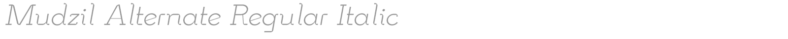 Mudzil font preview